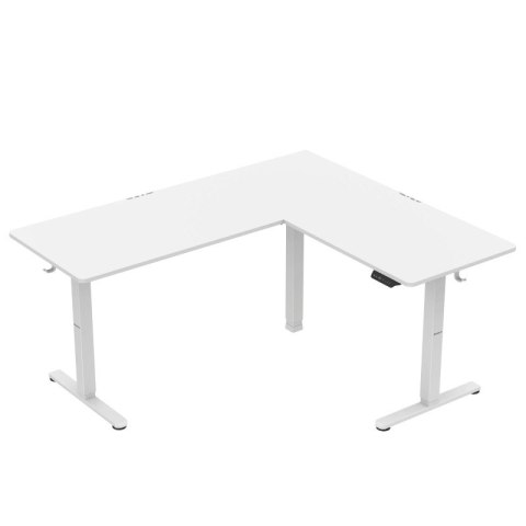Biurko gamingowe narożne elektryczne Hero 9.5 White 160 cm