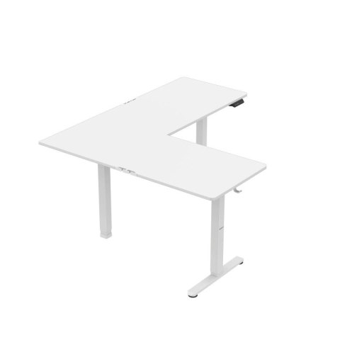 Biurko gamingowe narożne elektryczne Hero 9.5 White 160 cm