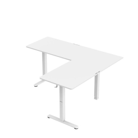 Biurko gamingowe narożne elektryczne Hero 9.5 White 160 cm