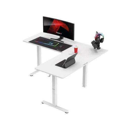 Biurko gamingowe narożne elektryczne Hero 9.5 White 160 cm