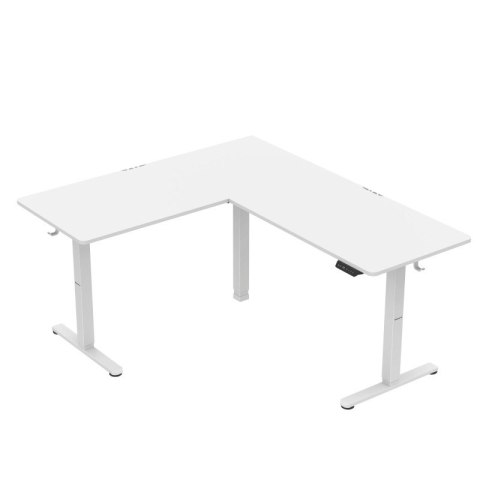 Biurko gamingowe narożne elektryczne Hero 9.5 White 160 cm