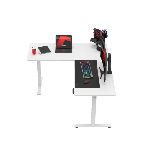 Biurko gamingowe narożne elektryczne Hero 9.5 White 160 cm