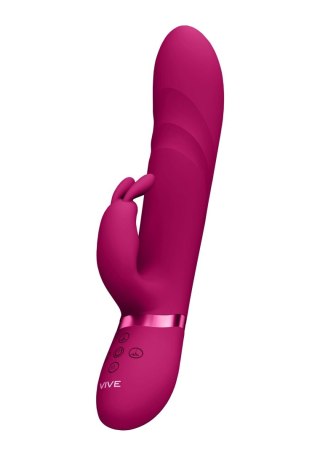 Wibrator króliczek Nari Vive z obrotowymi koralikami różowy silikonowy USB