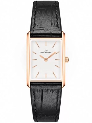 Daniel Wellington ZEGAREK DAMSKI DANIEL WELLINGTON Bound Black Crocodile Rose Gold 24mm DW00100698 + BOX