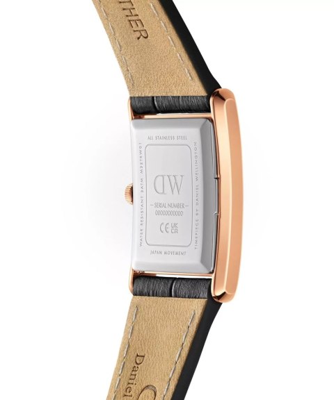 Daniel Wellington ZEGAREK DAMSKI DANIEL WELLINGTON Bound Black Crocodile Rose Gold 24mm DW00100698 + BOX