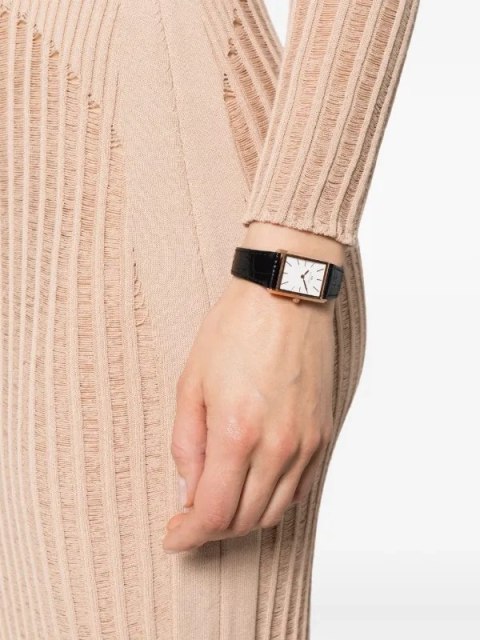 Daniel Wellington ZEGAREK DAMSKI DANIEL WELLINGTON Bound Black Crocodile Rose Gold 24mm DW00100698 + BOX