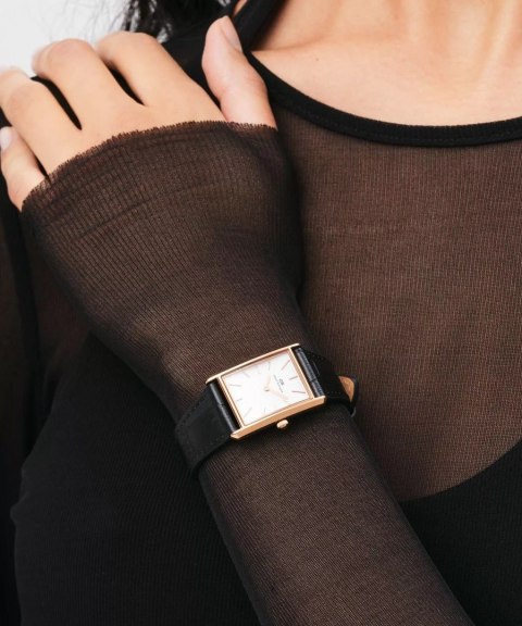 Daniel Wellington ZEGAREK DAMSKI DANIEL WELLINGTON Bound Black Crocodile Rose Gold 24mm DW00100698 + BOX