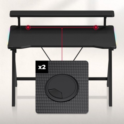 Biurko gamingowe Hero 1.9 RGB 120 cm