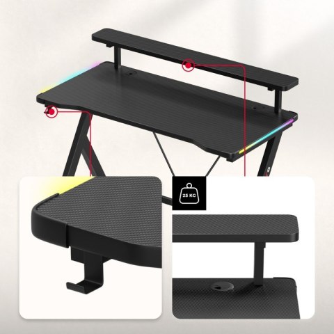 Biurko gamingowe Hero 1.9 RGB 120 cm