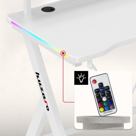 Biurko gamingowe Hero 1.9 RGB White 120 cm