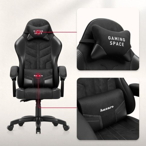 Fotel gamingowy welurowy Force 2.7 Black Carbon