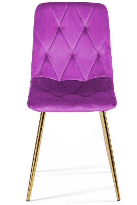 Lugano Krzesło tapicerowane BORGO VELVET PURPLE GOLD