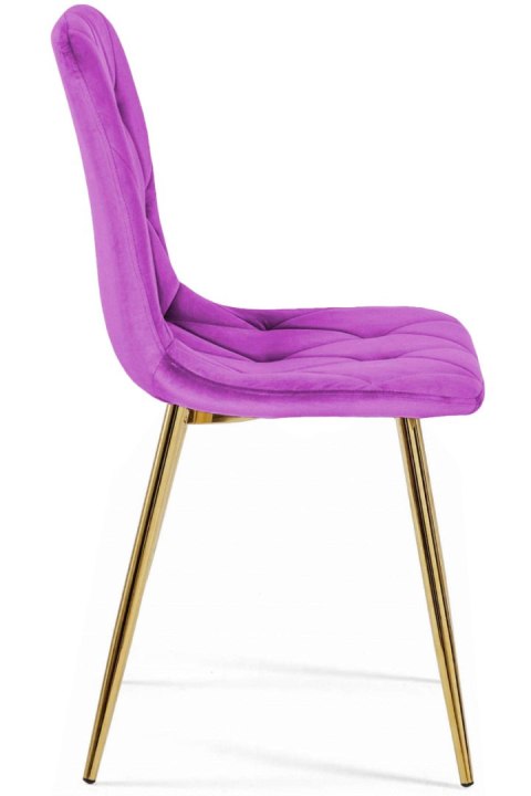 Lugano Krzesło tapicerowane BORGO VELVET PURPLE GOLD