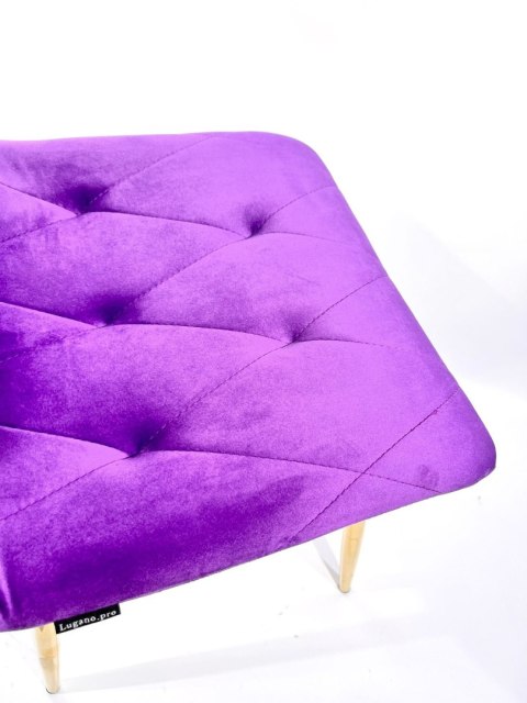 Lugano Krzesło tapicerowane BORGO VELVET PURPLE GOLD