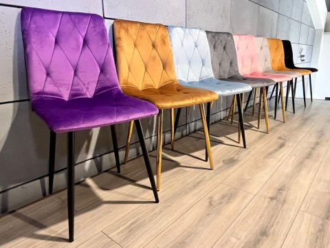 Lugano Krzesło tapicerowane BORGO VELVET PURPLE