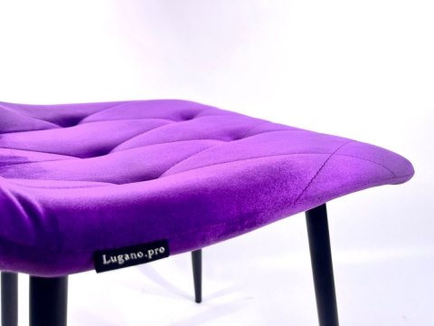 Lugano Krzesło tapicerowane BORGO VELVET PURPLE