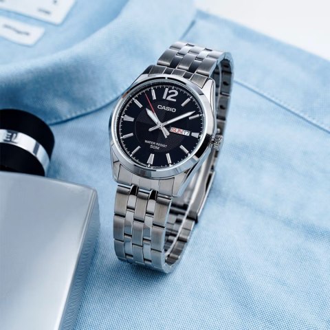 Casio ZEGAREK MĘSKI CASIO MTP-1335D 1AV (zd026a) + BOX