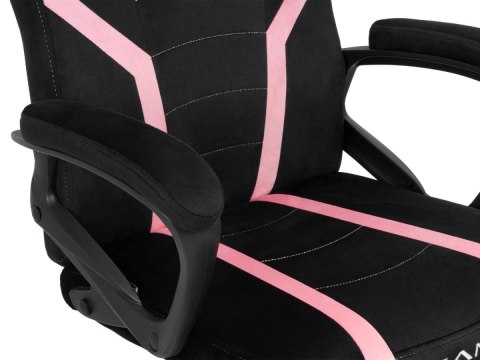 Lugano Fotel obrotowy do biurka MARIO ALCANTARA BLACK + PINK
