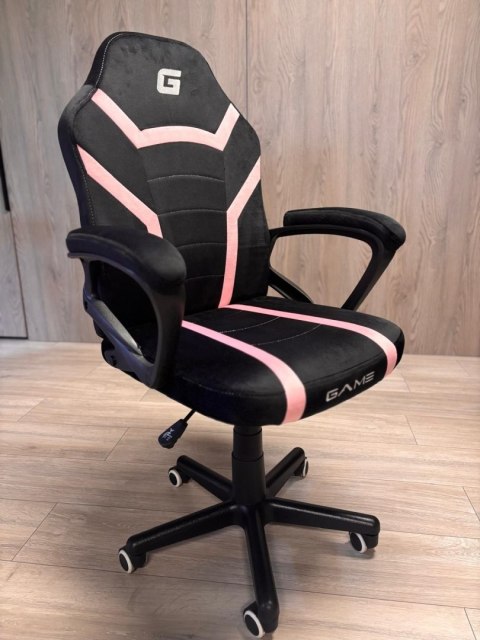 Lugano Fotel obrotowy do biurka MARIO ALCANTARA BLACK + PINK