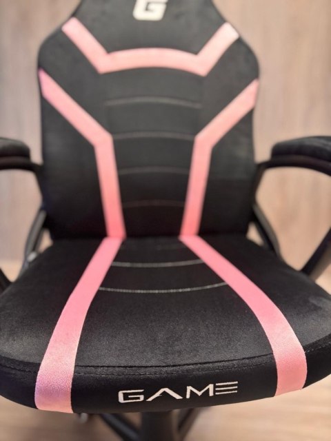 Lugano Fotel obrotowy do biurka MARIO ALCANTARA BLACK + PINK