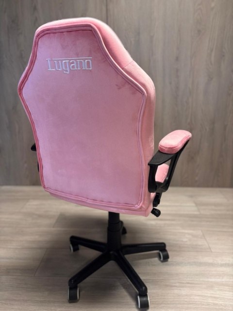Lugano Fotel obrotowy do biurka MARIO ALCANTARA CARO PINK