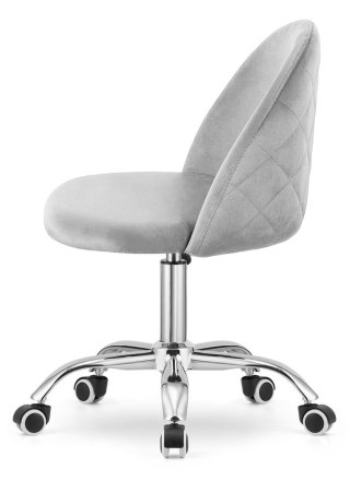 Lugano Krzesło obrotowe GLORIA OFFICE LIGHT GREY VELVET