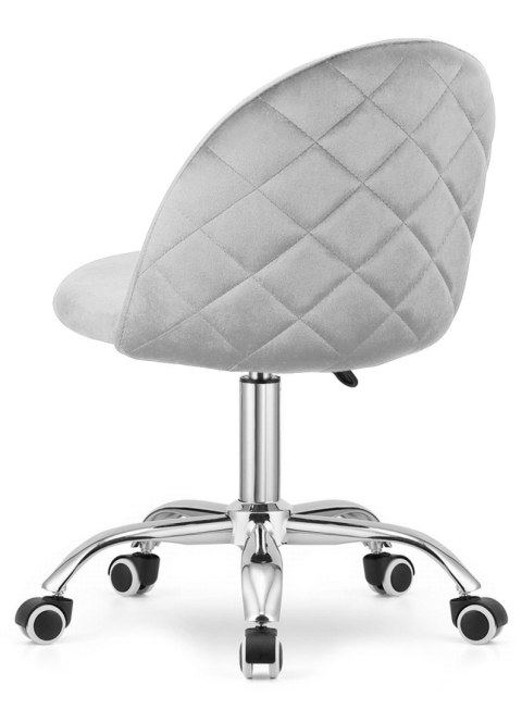 Lugano Krzesło obrotowe GLORIA OFFICE LIGHT GREY VELVET