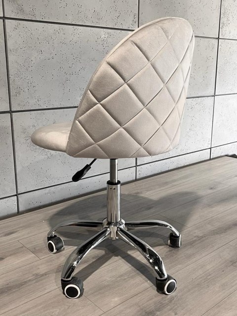 Lugano Krzesło obrotowe GLORIA OFFICE LIGHT GREY VELVET