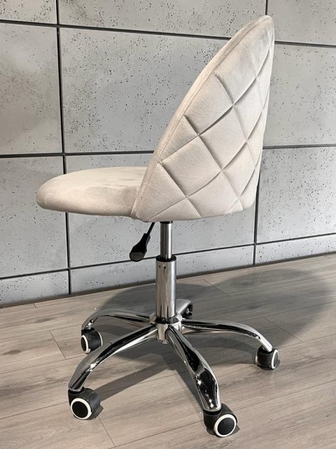 Lugano Krzesło obrotowe GLORIA OFFICE LIGHT GREY VELVET