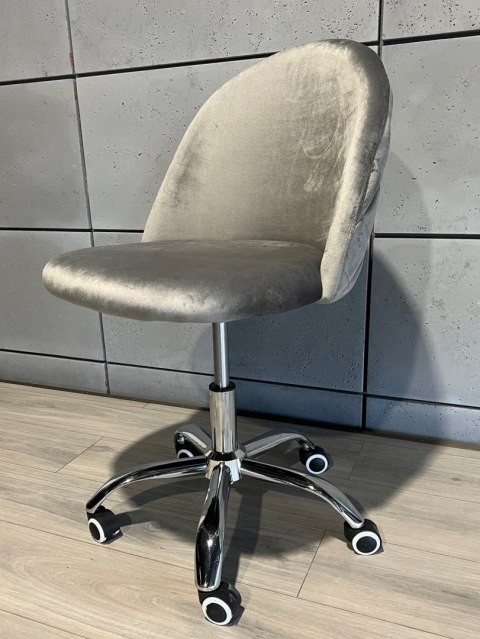 Lugano Krzesło obrotowe GLORIA OFFICE LIGHT GREY VELVET