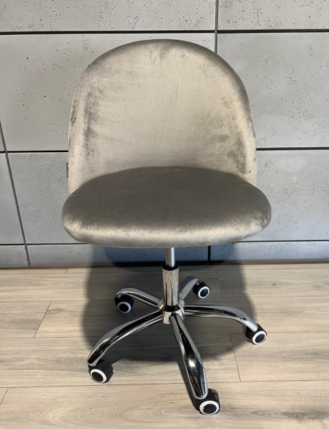 Lugano Krzesło obrotowe GLORIA OFFICE LIGHT GREY VELVET