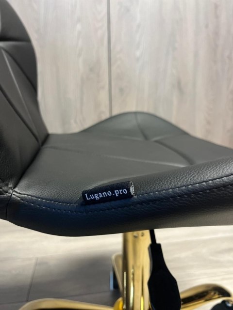 Lugano Krzesło obrotowe VASTO OFFICE PU BLACK GOLD