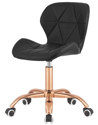 Lugano Krzesło obrotowe VASTO OFFICE PU BLACK ROSE GOLD