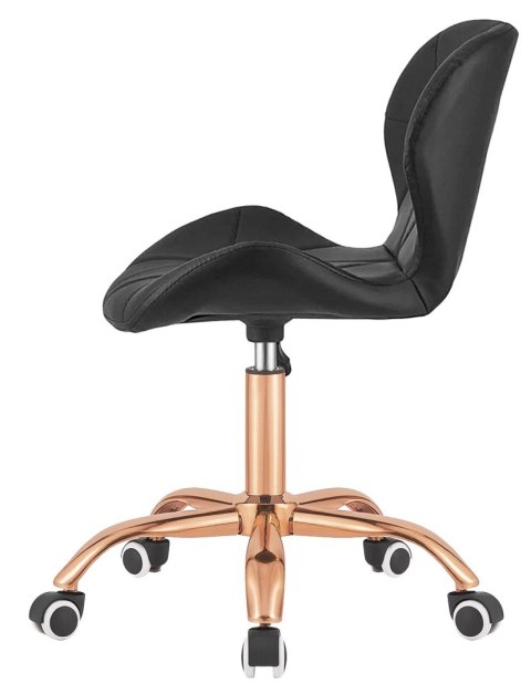 Lugano Krzesło obrotowe VASTO OFFICE PU BLACK ROSE GOLD