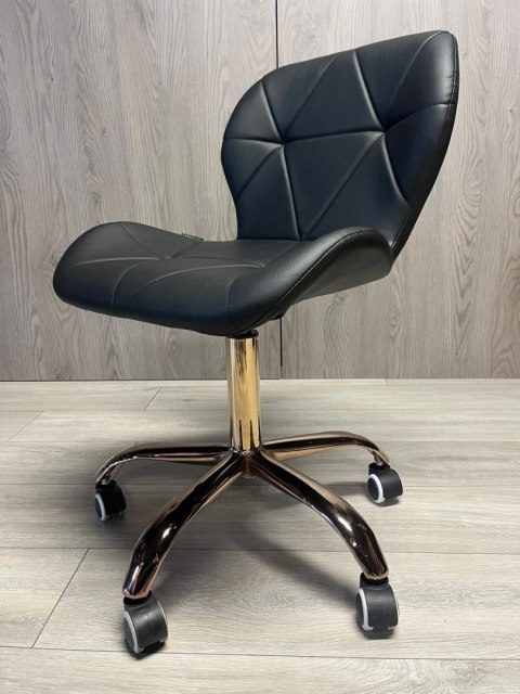 Lugano Krzesło obrotowe VASTO OFFICE PU BLACK ROSE GOLD