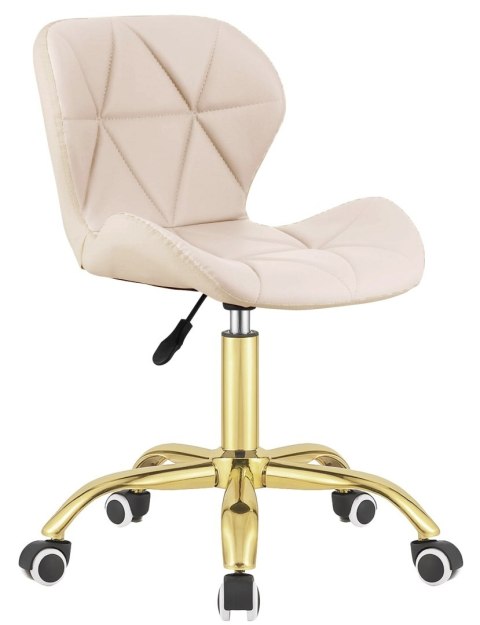 Lugano Krzesło obrotowe VASTO OFFICE PU CREAM GOLD