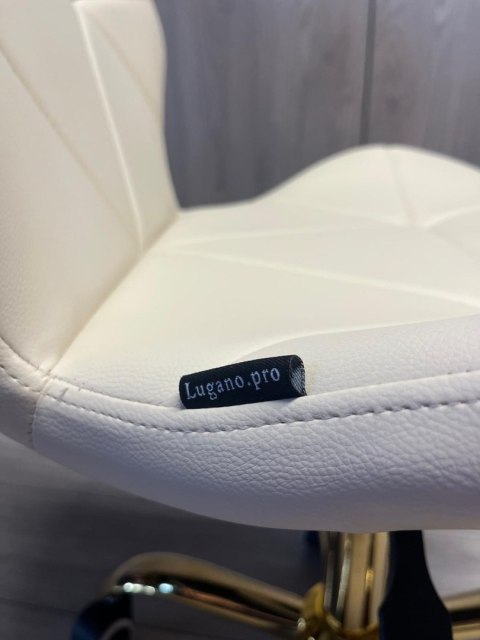 Lugano Krzesło obrotowe VASTO OFFICE PU CREAM GOLD