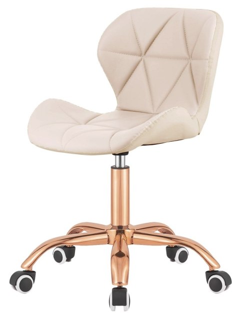 Lugano Krzesło obrotowe VASTO OFFICE PU CREAM ROSE GOLD