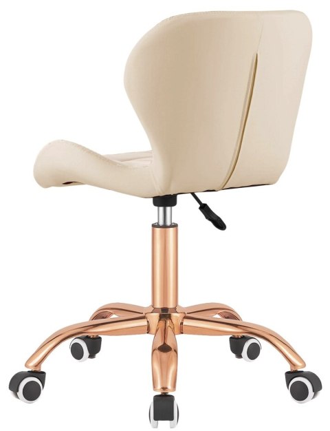 Lugano Krzesło obrotowe VASTO OFFICE PU CREAM ROSE GOLD