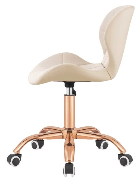Lugano Krzesło obrotowe VASTO OFFICE PU CREAM ROSE GOLD