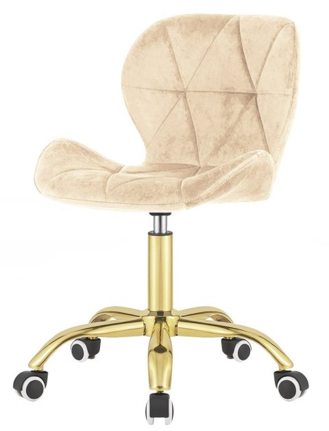 Lugano Krzesło obrotowe VASTO OFFICE VELVET BEIGE GOLD