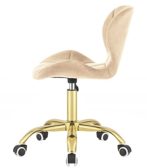 Lugano Krzesło obrotowe VASTO OFFICE VELVET BEIGE GOLD