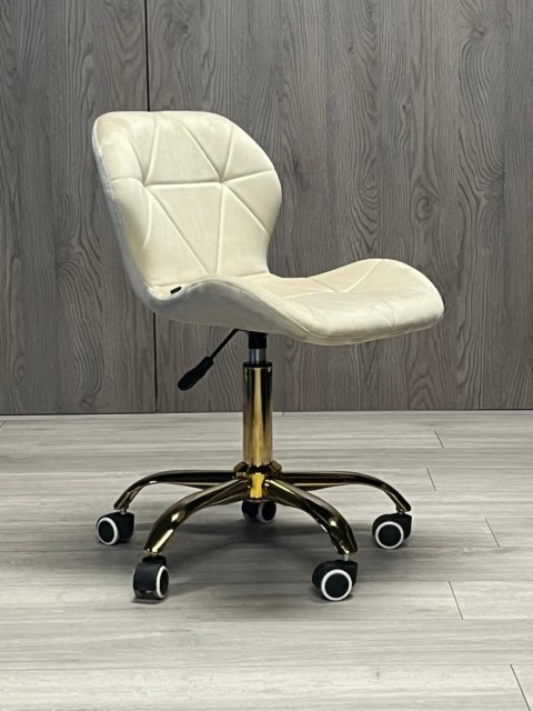 Lugano Krzesło obrotowe VASTO OFFICE VELVET BEIGE GOLD
