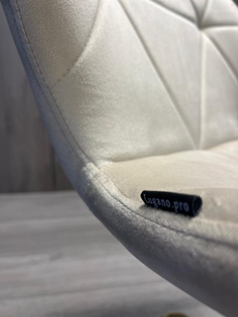 Lugano Krzesło obrotowe VASTO OFFICE VELVET BEIGE GOLD