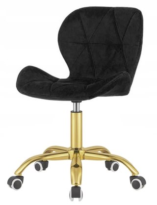 Lugano Krzesło obrotowe VASTO OFFICE VELVET BLACK GOLD