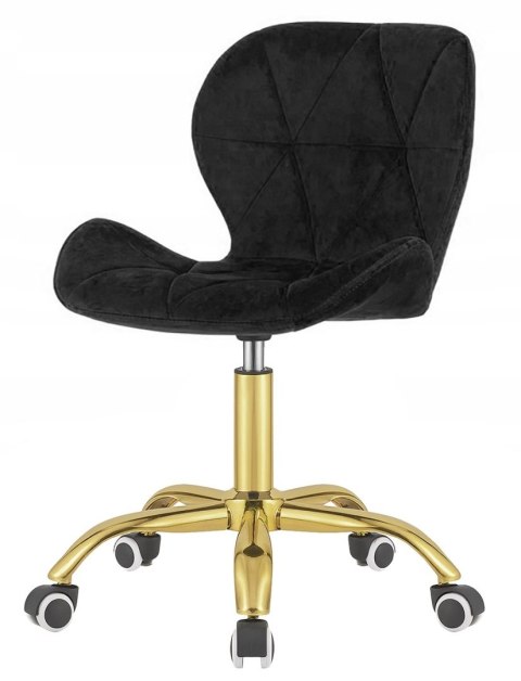 Lugano Krzesło obrotowe VASTO OFFICE VELVET BLACK GOLD