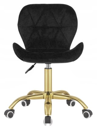 Lugano Krzesło obrotowe VASTO OFFICE VELVET BLACK GOLD
