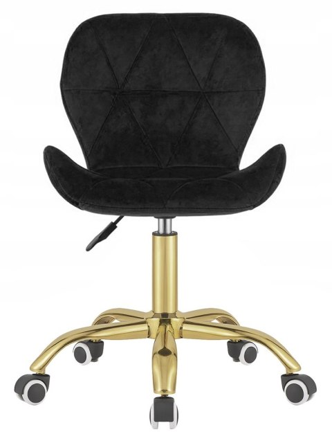 Lugano Krzesło obrotowe VASTO OFFICE VELVET BLACK GOLD