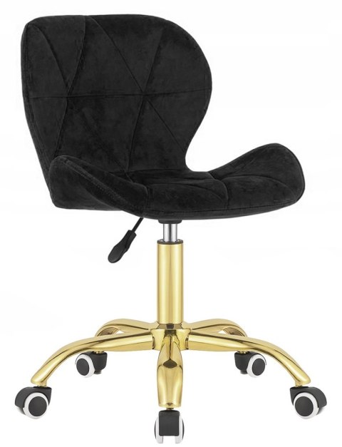 Lugano Krzesło obrotowe VASTO OFFICE VELVET BLACK GOLD