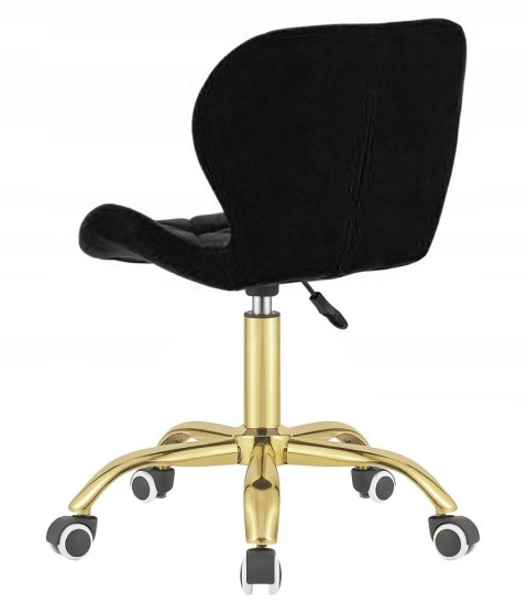Lugano Krzesło obrotowe VASTO OFFICE VELVET BLACK GOLD